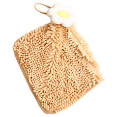 雞蛋花擦手巾 25x25公分 100% 聚酯纖維, 黃色, 1條