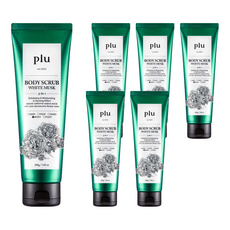 Plu 身體磨砂膏 白麝香, 3合1 去角質保濕, 200g, 6條