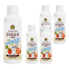 Fox wood Tales 狐狸村傳奇 酵素奶瓶蔬果洗潔液, 100ml, 5瓶