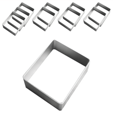 TRIARROW 三箭牌 正方形鳳梨酥模 Set 10個, 4.6 x 4.6 x 2.3cm, 1組