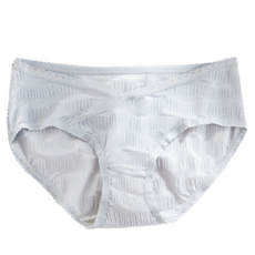 KR ANGEL V腰梯型紋格蕾絲孕婦褲, 前腰V型交叉承托, L, 灰色