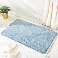 葉子小舖 吸水絨毛地墊 加厚長毛絨, 靜謐藍