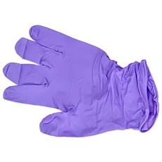 手寶 NBR耐油手套100支裝, 加厚耐用型，麻面超止滑, M, 紫色, 1盒