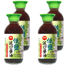 萬家香 低鹽淡口醬油，純天然釀造，食材原味，健康美味，200ml，食鹽減量30%, 4瓶