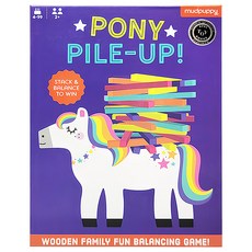 mudpuppy 遊戲組,彩虹馬平衡木,木製家庭趣味平衡遊戲, 多色, 1盒