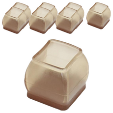 COMET 加厚升級毛氈靜音桌椅腳套8入組 茶色方形, 4 x 10cm, 1組