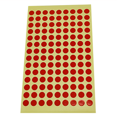 華麗牌 彩色標籤 WL-2029R 7mm 1260張, 紅色, 20包, 1盒