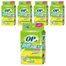 OP 天然茶樹抗菌海綿菜瓜布, 4個, 5包