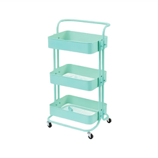 The Look GROCERIES STORAGE 三層收納推車1071-B 42 x 32 x 87cm, 莫蘭迪藍