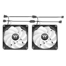 thermaltake 曜越 CT120 ARGB 反轉 模組化線材設計 2個, CL-F173-PL12SW-A, 黑色, 1組