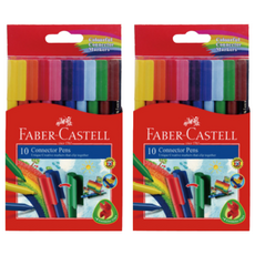 FABER-CASTELL 輝柏 11-150-A 彩色連接筆, 10色, 2盒