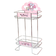 U-House 樺新 Hello Kitty 雙層收納架, 粉紅化妝時光 銀色, 1個