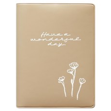 花草風輕便型卡片收納本(奶茶色),1入，輕巧方便攜帶，辦公室桌面收納好幫手