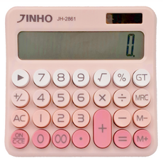 JINHO 京禾 JH-2861 12位元計算機, 多巴胺糖果粉, 1台