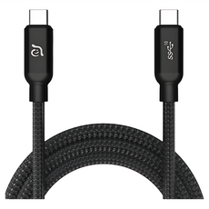 ADAM elements 亞果元素 CASA C100+ USB3.1 Gen 2 USB-C 100W充電傳輸線, 支援4K高畫質輸出, 尼龍編織線材, 1m, 黑色, 1條
