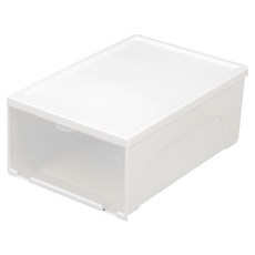 IRIS OHYAMA 愛麗思歐雅瑪 透明收納鞋盒 NSB-340, 白色, 6個