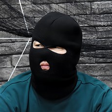 Partyhae 恐怖分子頭套面具 黑色 2入, 黑色的, 2個