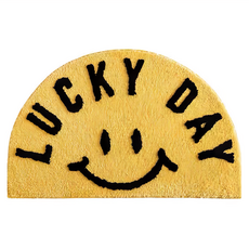 半島良品 仿羊絨吸水防滑地墊, 黃色 幸運