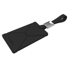 卡片鑰匙套, 軟膠黑色, 1個