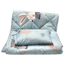 愛北鼻 幼兒園睡墊3件組, 好朋友 藍色