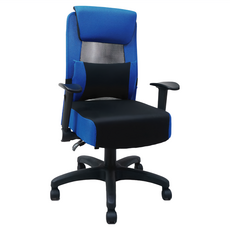 台灣製造辦公椅EL-39 舒適透氣 人體工學設計, 114~122 × 68 × 47cm, 藍色