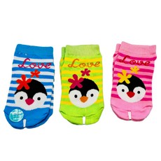 MI MI LEO 台製 可愛動物止滑童襪3雙組 1~3歲適用