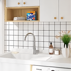 半島良品 炫染廚房防油貼磁磚貼 中白格, 1個