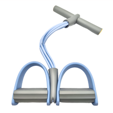OMG 升級6管加粗 腳蹬拉力器 仰臥起坐健腹訓練輔助器 家用瑜伽彈力繩, 藍色, 1個