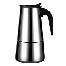 FANCY LIFE 不鏽鋼摩卡壺，耐高溫食品級金屬材質, 1個