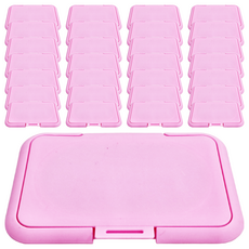 Little Pink Rabbit 濕紙巾專用盒蓋 12入組, 5包, 粉紅色