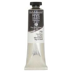 SENNELIER 申內利爾 Rive里夫專家級油畫顏料 一般色 象牙黑 N130312.755, 40ml, 1色