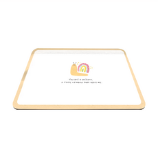 廚衛防滑皮革杯盤吸水墊 彩虹蝸牛, 40 x 30cm, 彩虹鍋牛, 1個