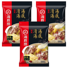 海底撈 鮮香清湯湯底 精選大骨熬製 中藥材 火鍋湯底 麵食湯底, 110g, 3包
