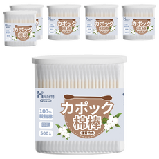 Ho覓好物 雙頭棉花棒，溫和清潔，適合所有皮膚類型, 500支, 6盒