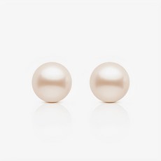 ENCLAIR 女士真實水晶珍珠耳環 10mm 白色