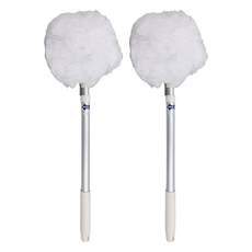 CONDOR 山崎 小海豹浴室毛球刷附收納座, 白桿, 2支