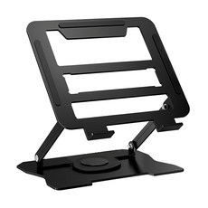OMG 360度旋轉雙軸升降筆電支架, 黑色, 1個