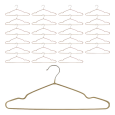 理享家 實心四層 強力防滑衣架 奶茶棕-24入, 40.5 x 18cm