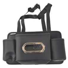 汽車多功能皮革椅背紙巾盒/儲物掛袋/收納袋/置物架 車載儲物墊袋, 黑色, 1個