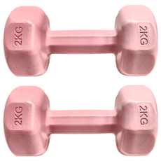 興展 體育健身03 女士小啞鈴 21.5 x 11 x 12cm 櫻花粉, 2kg, 2個