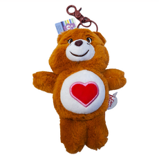 Care Bears 愛心小熊 立體絨毛吊飾, 14cm, 棕色 愛心, 1個