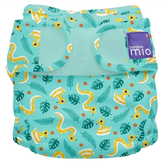 BAMBINO MIO 魔鬼氈成長型防水尿布兜 可調節環形魔鬼氈, JUNGLE SNAKE 綠色 + 黃色, 1件