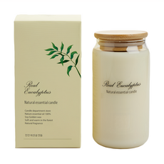 Ein.D 尤加利精油蠟燭，天然精油100%，大豆黃金蠟, 檸檬尤加利, 460g, 1個