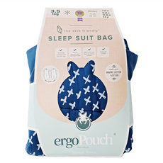 ergoPouch 2way 褲型防踢被 3.5T 100%有機棉, 2~12個月, 海軍十字紋
