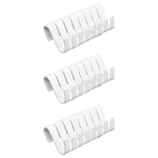 Green Bell 綠貝 極簡S掛勾8件組, PP聚丙烯材質, 適用於廚房/浴室/臥室/辦公室, 白色, 3組