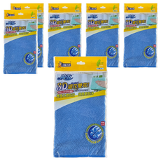 魔乾 3D緹花雙效擦拭布, 雙面立體設計, 強力去汙, 吸水吸油吸灰塵, 不易掉毛絮, 30 x 30cm, 6條