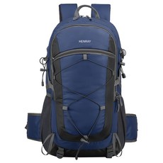 亨睿 輕量後背包 防潑水尼龍 50L 登山/旅行/日常使用, 深藍色