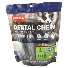 K.C.DOG 開心狗 蔬菜六角潔牙骨 添加綠茶 狗零食, 綠茶 + 葉綠素, 400g, 1包