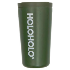 HOLOHOLO HOWALK 雙層不鏽鋼隨行杯 304頂級不鏽鋼外杯 316頂級不鏽鋼內膽, 綠色, 390ml, 1個