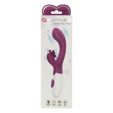 PRETTY LOVE 派蒂菈 吻蝶 30頻雙位強震撼G點按摩棒, 1個, 深紫色